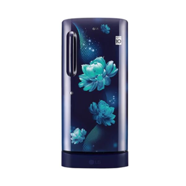 LG 185L, 5 Star, Smart Inverter Compressor, Smart Connect, With Base Stand Drawer, Blue Charm Finish, Direct Cool Single Door Refrigerator